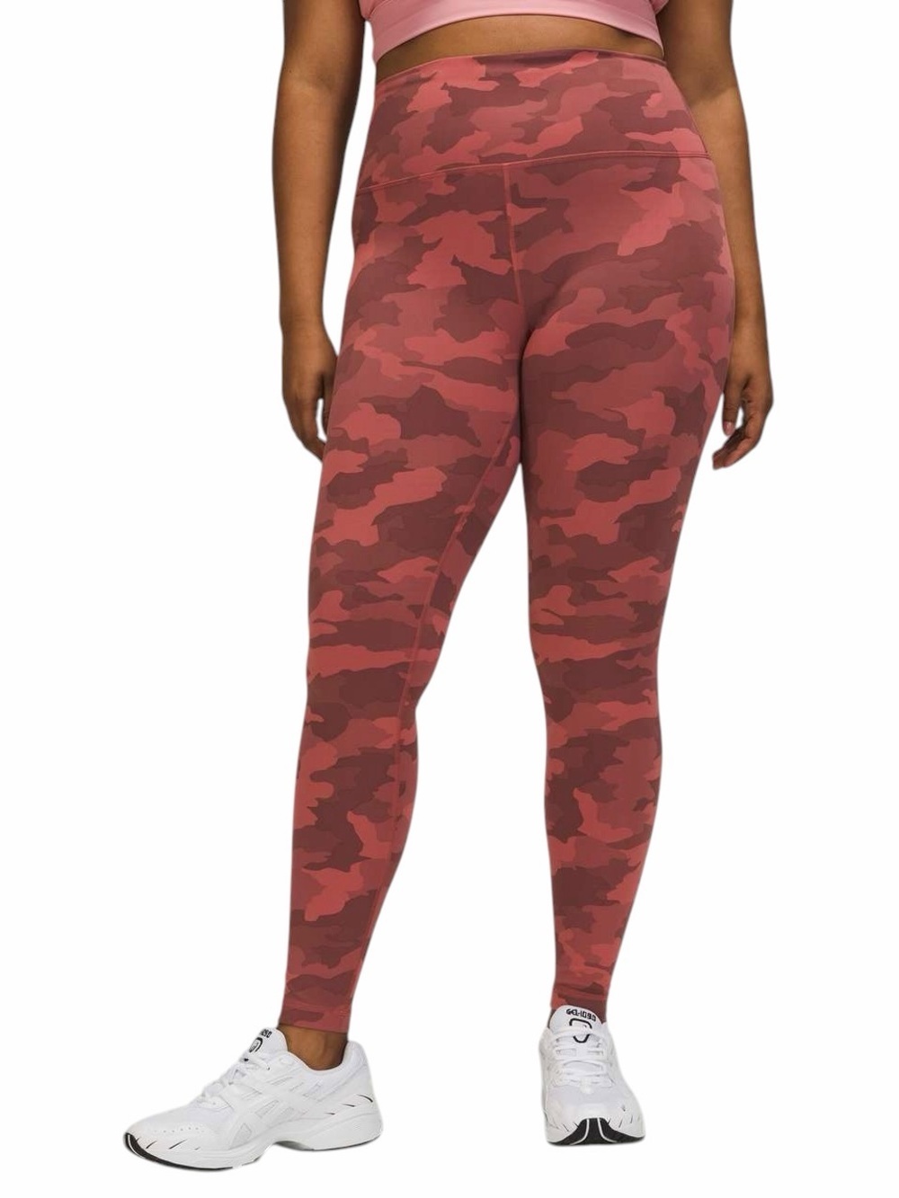 Lululemon Wunder Train High-Rise Leggings 28" Pink Camo Everlux Sz 12